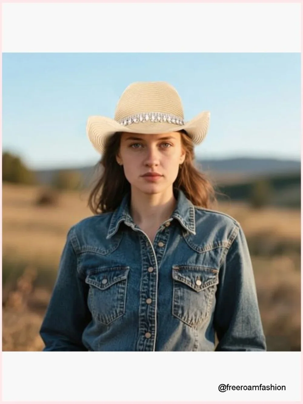 Rhinestone Cowboy Hat Band Adjustable Western Hat Accessories for Party